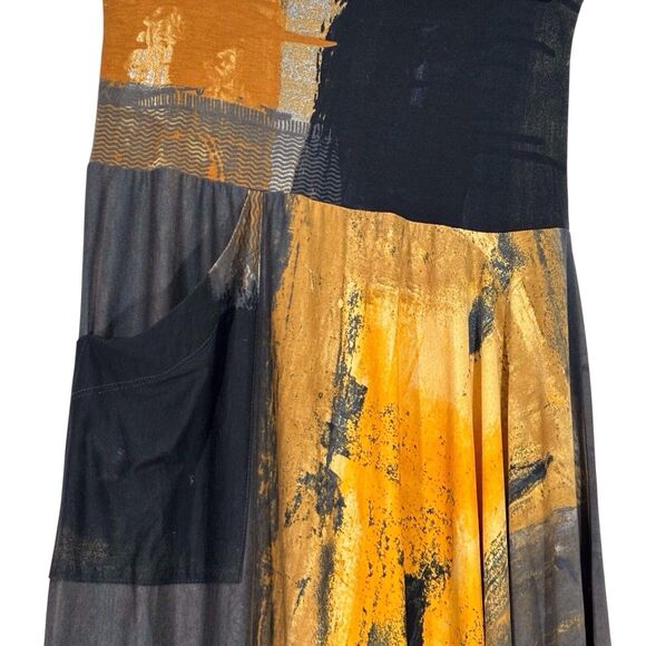 Lundstrom Handkerchief Midi Skirt Womens Size 8 Black Multicolor Boho Artsy NWT - Picture 4 of 9